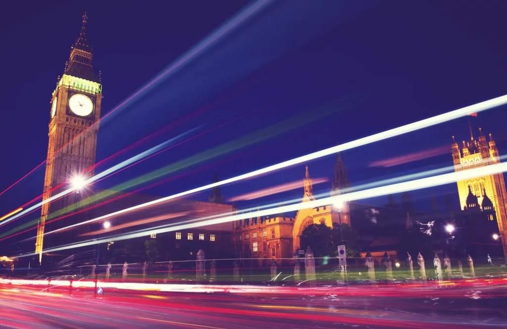 Big ben clock tower in london.